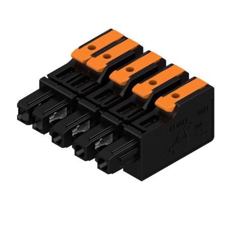 Weidmüller, 7.5mm Pitch, OMNIMATE 4.0, 5 Way, , Pluggable Terminal Block, Hybrid Header, PCB Mount, Snap In [8000078345]; 658-737