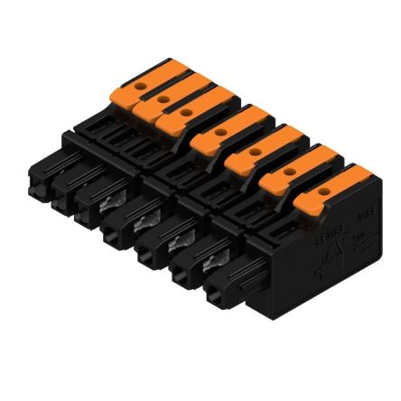 Weidmüller, 7.5mm Pitch, OMNIMATE 4.0, 7 Way, , Pluggable Terminal Block, Hybrid Header, PCB Mount, Snap In [8000078349]; 658-748