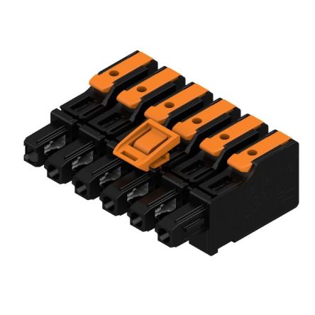 Weidmüller, 7.5mm Pitch, OMNIMATE 4.0, 6 Way, , Pluggable Terminal Block, Hybrid Header, PCB Mount, Snap In [8000078357]; 658-765