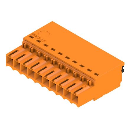 Weidmüller, 3.5mm Pitch, OMNIMATE BLF, 10 Way, , Pluggable Terminal Block, Plug, PCB Mount, Push In Termination, [2459130000]; 658-776