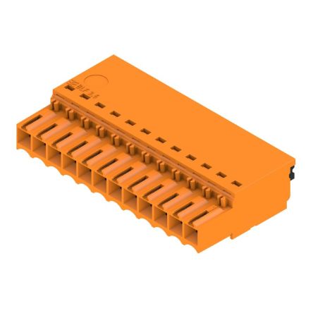 Weidmüller, 3.5mm Pitch, OMNIMATE BLF, 12 Way, , Pluggable Terminal Block, Plug, PCB Mount, Push In Termination, [2459150000]; 658-779