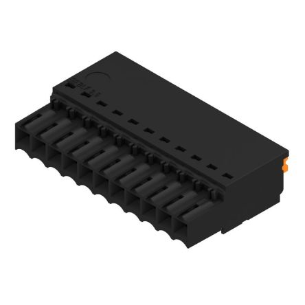 Weidmüller, 3.5mm Pitch, OMNIMATE BLF, 11 Way, , Pluggable Terminal Block, Plug, PCB Mount, Push In Termination, [2459370000]; 658-783