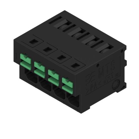 Weidmüller OMNIMATE4.0 Series PCB Terminal, 4-Contact, 5mm Pitch, PCB Mount, 1-Row, Snap In Termination [2913620000]; 658-790