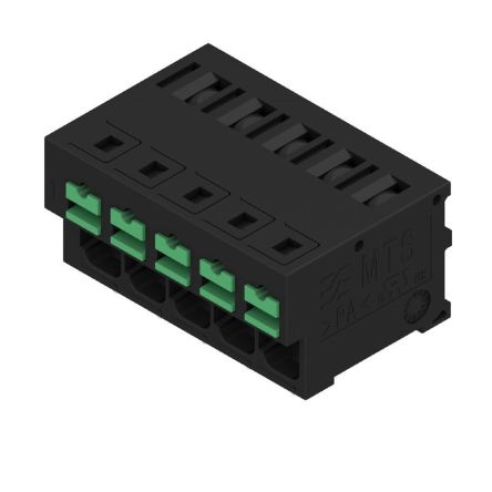 Weidmüller OMNIMATE4.0 Series PCB Terminal, 5-Contact, 5mm Pitch, PCB Mount, 1-Row, Snap In Termination [2913630000]; 658-792