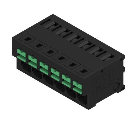 Weidmüller OMNIMATE4.0 Series PCB Terminal, 6-Contact, 5mm Pitch, PCB Mount, 1-Row, Snap In Termination [2913640000]; 658-795