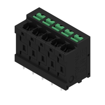 Weidmüller OMNIMATE4.0 Series PCB Terminal, 5-Contact, 5mm Pitch, PCB Mount, 1-Row, Snap In Termination [2913740000]; 658-816