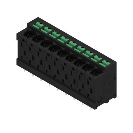 Weidmüller OMNIMATE4.0 Series PCB Terminal, 9-Contact, 5mm Pitch, PCB Mount, 1-Row, Snap In Termination [2913780000]; 658-825