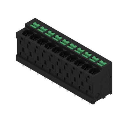 Weidmüller OMNIMATE4.0 Series PCB Terminal, 10-Contact, 5mm Pitch, PCB Mount, 1-Row, Snap In Termination [2913790000]; 658-827
