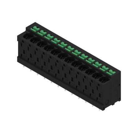 Weidmüller OMNIMATE4.0 Series PCB Terminal, 12-Contact, 5mm Pitch, PCB Mount, 1-Row, Snap In Termination [2913810000]; 658-832
