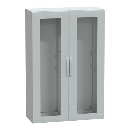 PanelSeT PLA Series Fibreglass Reinforced Polyester Double-Door-Door Floor Standing Enclosure, Glazed Door Door, IP65, [NSYPLA15104TG]; 658-894
