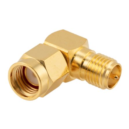 L-Com Right Angle Coaxial Adapter SMA Plug to SMA Socket 1GHz [LCAD30036]; 664-120