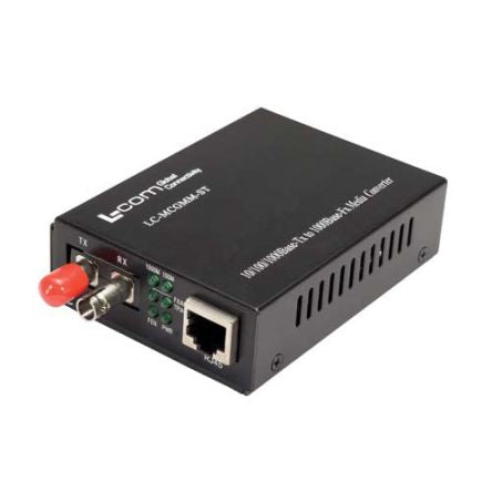 L-Com ST Ethernet Media Converter, Multi Mode, Half/Full Duplex 2km [LC-MCGMM-ST]; 664-146