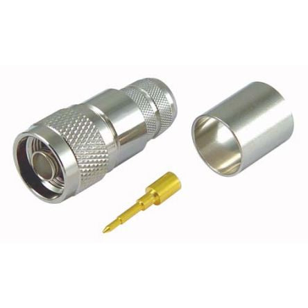 L-Com ANM Series, Plug Cable Mount N Connector, Crimp Termination, Straight Body [ANM-1610]; 664-168
