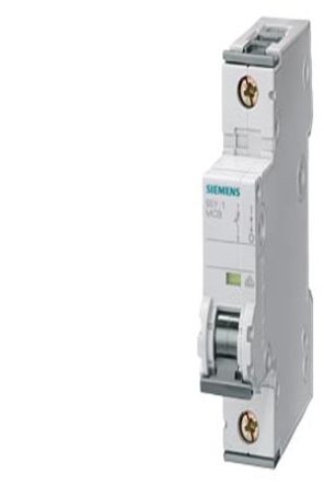 Siemens SENTRON 5SY Circuit Breaker, 1P, 2A Curve D, 440V AC, 60V DC, 50 kA Breaking Capacity [5SY7102-8]; 664-353