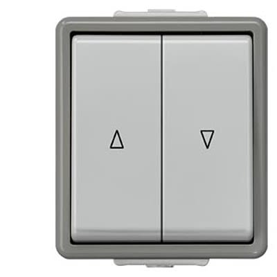 Siemens Grey Push Button Light Switch, 2 Way, 2 Gang, DELTA [5TD4708]; 664-411