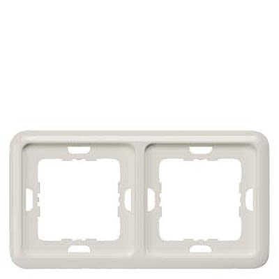 Siemens Silver 2 Gang Frame [5TG1772]; 664-416