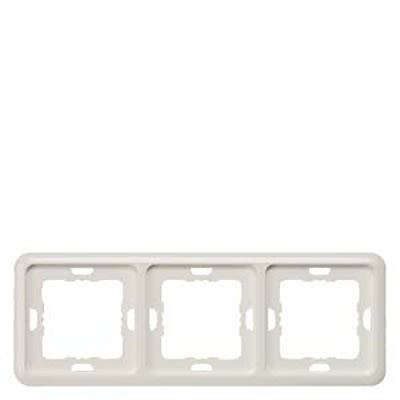 Siemens Silver 3 Gang Frame [5TG1773]; 664-417