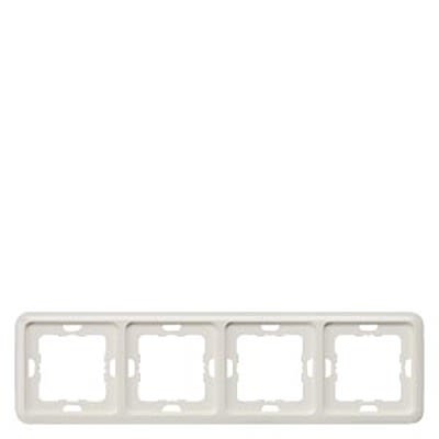Siemens Silver 4 Gang Frame [5TG1774]; 664-419