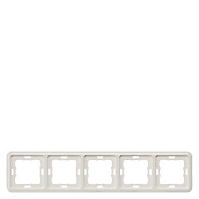 Siemens White 5 Gang Frame [5TG1815]; 664-421