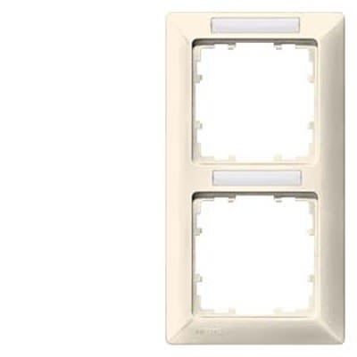 Siemens White 2 Gang Frame [5TG2582-2]; 664-423