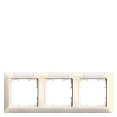 Siemens White 3 Gang Frame [5TG2583-1]; 664-425