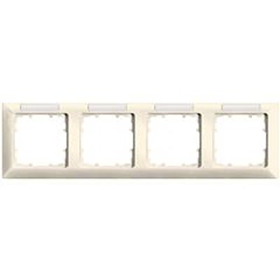 Siemens White 4 Gang Frame [5TG2584-1]; 664-426
