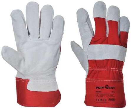 Portwest A220 Green Polyester Construction Work Gloves, Size XXL, Rubber Coating [A220RERXXXL]; 664-467
