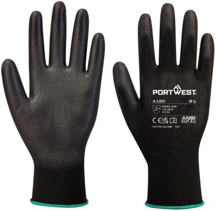 Portwest A120 Blue Polyester Abrasion Resistant, Anti-Slip, General Purpose, Good Dexterity, Tear Resistant Work [A120BKRXXL]; 664-473
