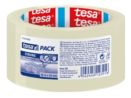 Tesa TESAPACK Transparent Packing Tape, 66mm x 50mm [57167-00000-07]; 664-900