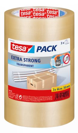 Tesa TESAPACK Transparent Packing Tape, 66mm x 50mm [57249-00003-01]; 664-908