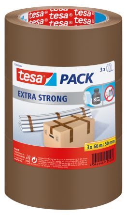 Tesa TESAPACK Brown Packing Tape, 66mm x 50mm [57249-00004-01]; 664-909