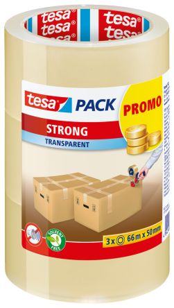 Tesa TESAPACK Transparent Packing Tape, 66mm x 50mm [57799-00000-02]; 664-920