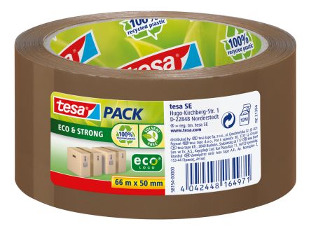 Tesa TESAPACK Brown Packing Tape, 66mm x 50mm [58154-00000-01]; 664-923