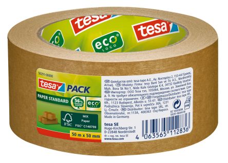 Tesa BNR 58293 Brown Packing Tape, 50mm x 50mm [58291-00000-01]; 664-925