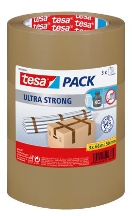 Tesa TESAPACK Brown Packing Tape, 66mm x 50mm [51124-00008-01]; 664-944
