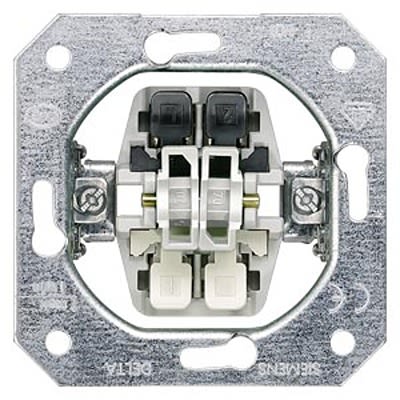 Siemens Double Two-Way Switch Insert 10A, 5TD Series [5TD2111-0KK]; 665-080