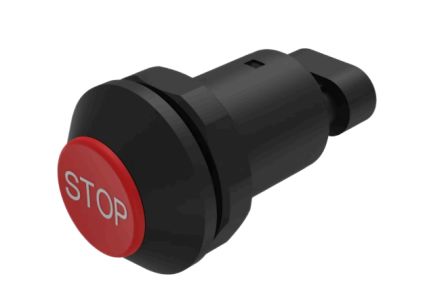 EAO Series 09 Series Push Button Switch, Momentary, Panel Mount, 30mm Cutout, 1 NO, 12 → 48V dc, IP67 [09-RS.1101.2900.M004]; 665-216