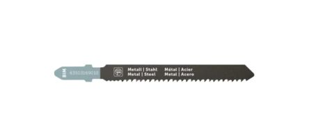 FEIN, 11 → 13 Teeth Per Inch Metal 90mm Cutting Length Jigsaw Blade, Pack of 5 [63503169010]; 665-254