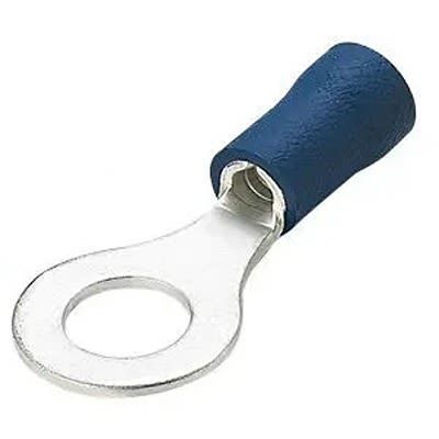 RS PRO Insulated Ring Terminal, M6 Stud Size, Blue [0]; 665-615