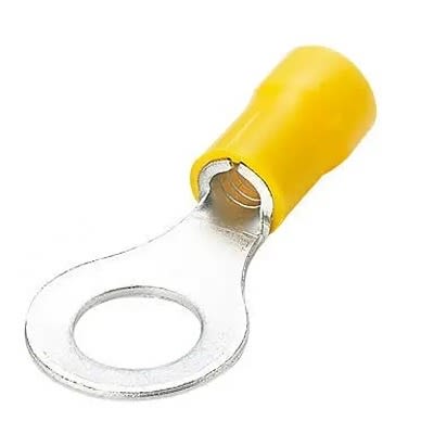 RS PRO Insulated Ring Terminal, M10 Stud Size, Yellow [0]; 665-617