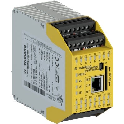 Wieland R1 Series Safety Controller, 16 Safety Inputs, 8 Safety Outputs, 30 V [R1.190.1350.0]; 666-132