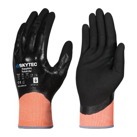 Skytec Sapphire Total Lite Black Glass Fiber, HPPE, Nylon, Spandex (Liner) Abrasion Resistant, Cut Resistant Work [SKG00105BF]; 670-336