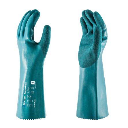 Skytec Xenon Plus Green Chemical Resistant, Cut Resistant Work Gloves, Size XL, Nitrile Coating [SKG00003EJ]; 670-559
