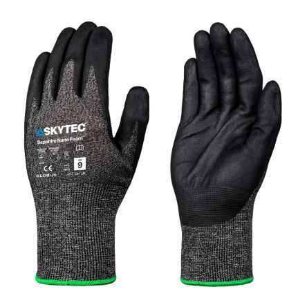 Skytec Sapphire Nano Foam Black, Grey 21 Gauge HPPE, Nylon, Steel Abrasion Resistant, Cold Resistant, Puncture [SKG00050BN]; 670-789