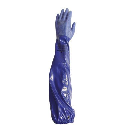 Showa NSK26 Blue Cotton, Polyester Chemical Resistant Work Gloves, Size Small, Nitrile Coating [BSTNSK261]; 670-853