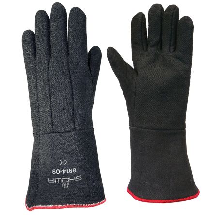Showa 8814 Black Cotton, Polyester Heat Resistant Work Gloves, Size Small, Neoprene Coating [BST8814B1]; 670-859