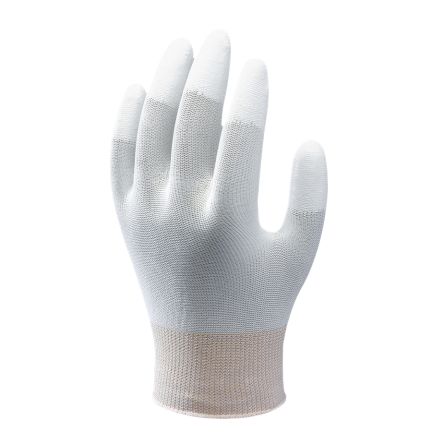 Showa BO600 White Nylon Extra Grip, Good Dexterity Work Gloves, Size Medium, Polyurethane Coating [SHOB6002]; 670-958