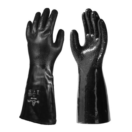 Showa 3416 Black HPPE Chemical Resistant, Cut Resistant Work Gloves, Size Small, Neoprene Coating [SHO34161]; 671-060