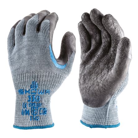 Showa 330 Black, Grey Cotton, Polyester Abrasion Resistant, Dry Environment, Good Dexterity, Tear Resistant Work [SHO3301]; 671-066
