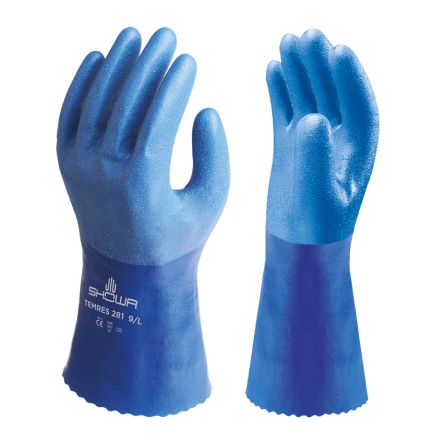 Showa 281 Blue Nylon General Purpose, Waterproof Work Gloves, Size XXL, Polyurethane Coating [SHO2815]; 671-070